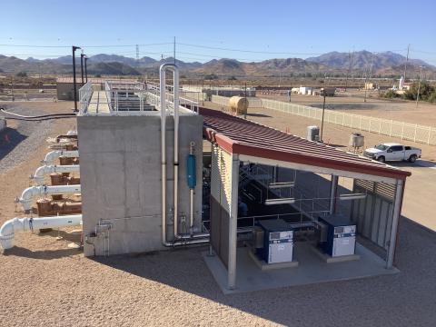 Water facility in a desert location